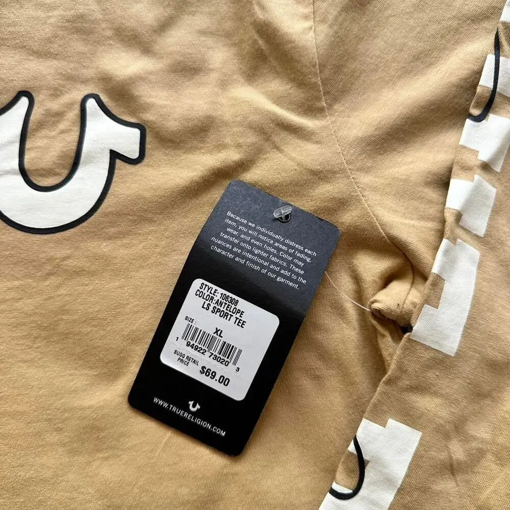 True religion tan long sleeve